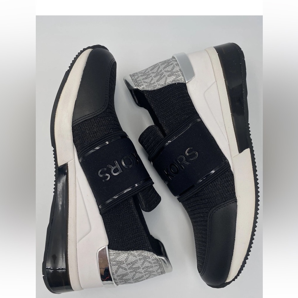 Michael Kors Black and White Logo Sneakers